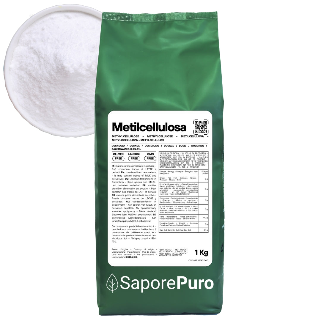 SaporePuro Food Grade Methylcellulose - Verdikkingsmiddel en geleermiddel - SaporePuro